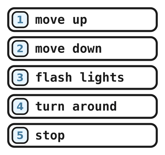 The mixed-up show program with two lines swapped