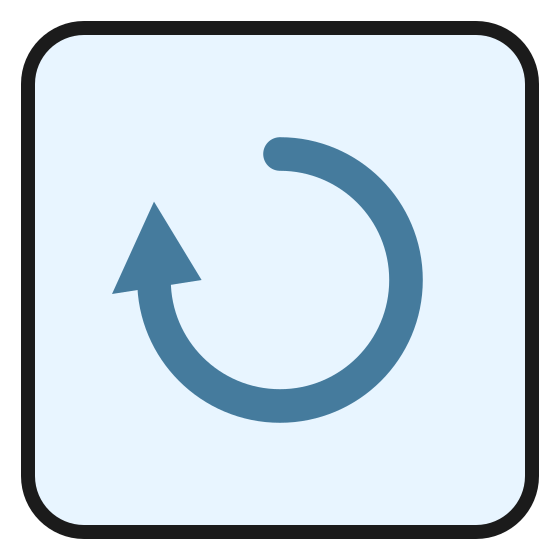 A card with a loop arrow that means turn around