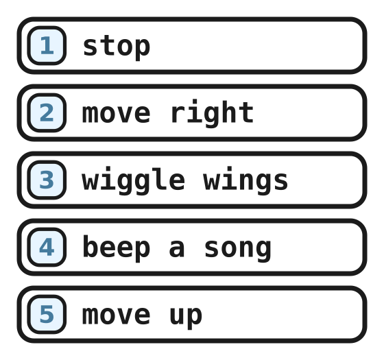 A buggy show program that begins with stop