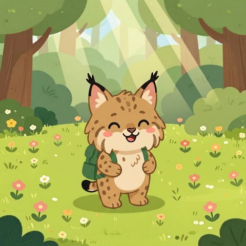 Benny the Bobcat with his tufted ears
