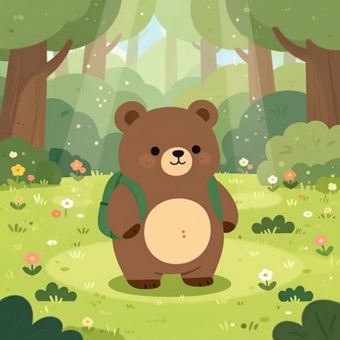 Bruce the Bear with a basket