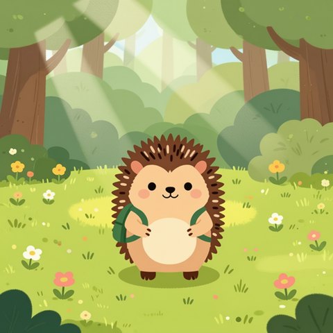 Hazel the Hedgehog with a pencil